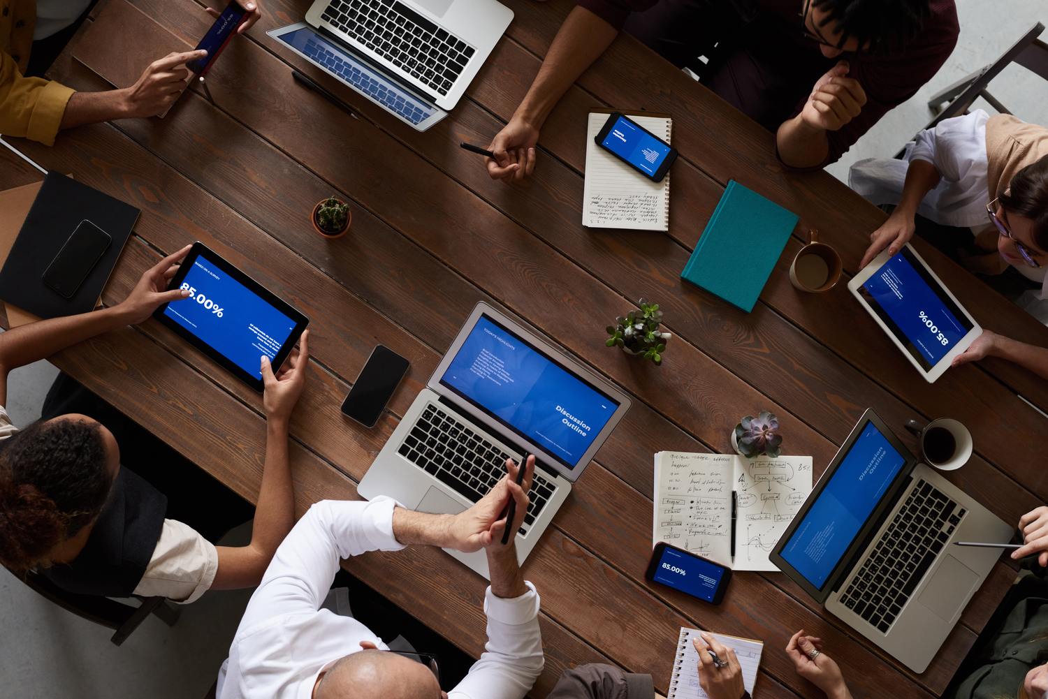 people sitting at a desk