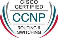 Cisco certified CCNP routing and switching logo